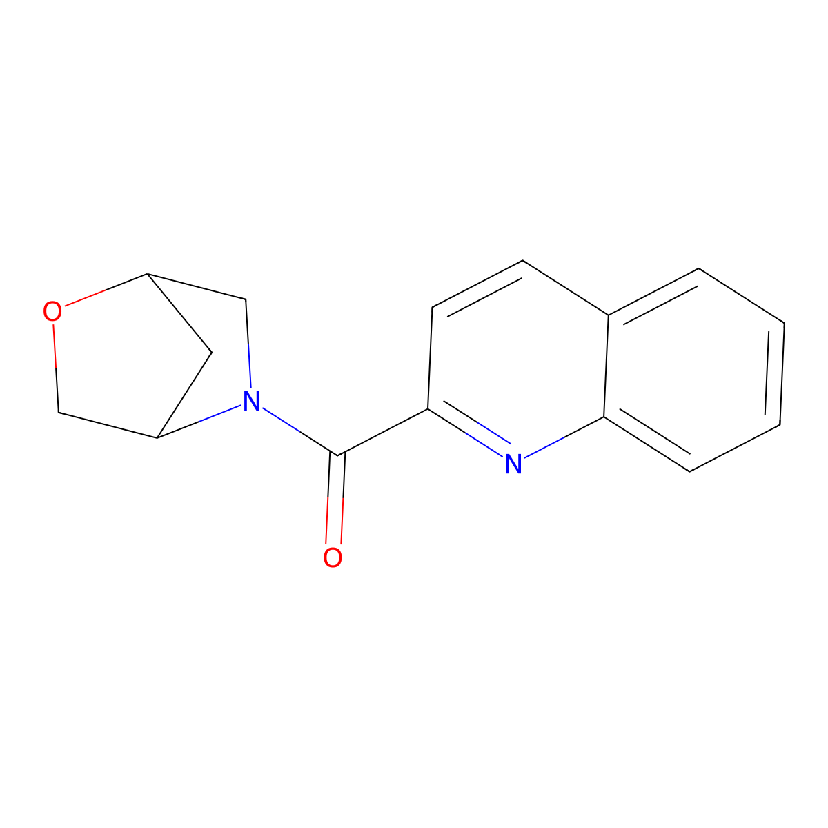 2-Oxa-5-azabicyclo[2.2.1]heptan-5-yl(quinolin-2-yl)methanone molecular structure, CAS 2034459-40-8