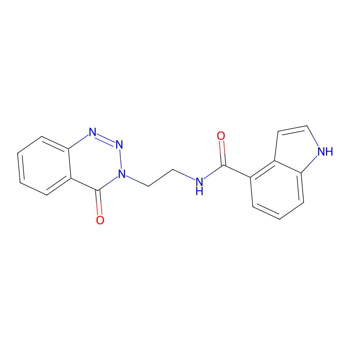 N-(2-(4-oxobenzo[d][1,2,3]triazin-3(4H)-yl)ethyl)-1H-indole-4-carboxamide molecular structure, CAS 2034459-82-8