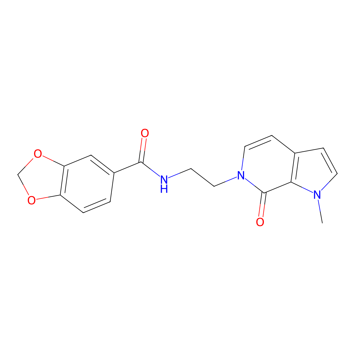 N-(2-(1-methyl-7-oxo-1H-pyrrolo[2,3-c]pyridin-6(7H)-yl)ethyl)benzo[d][1,3]dioxole-5-carboxamide molecular structure, CAS 2034459-85-1