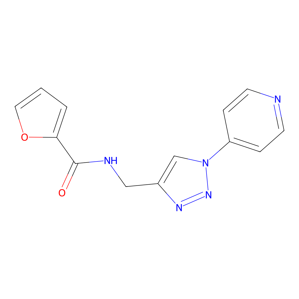 N-{[1-(pyridin-4-yl)-1H-1,2,3-triazol-4-yl]methyl}furan-2-carboxamide molecular structure, CAS 2034460-02-9
