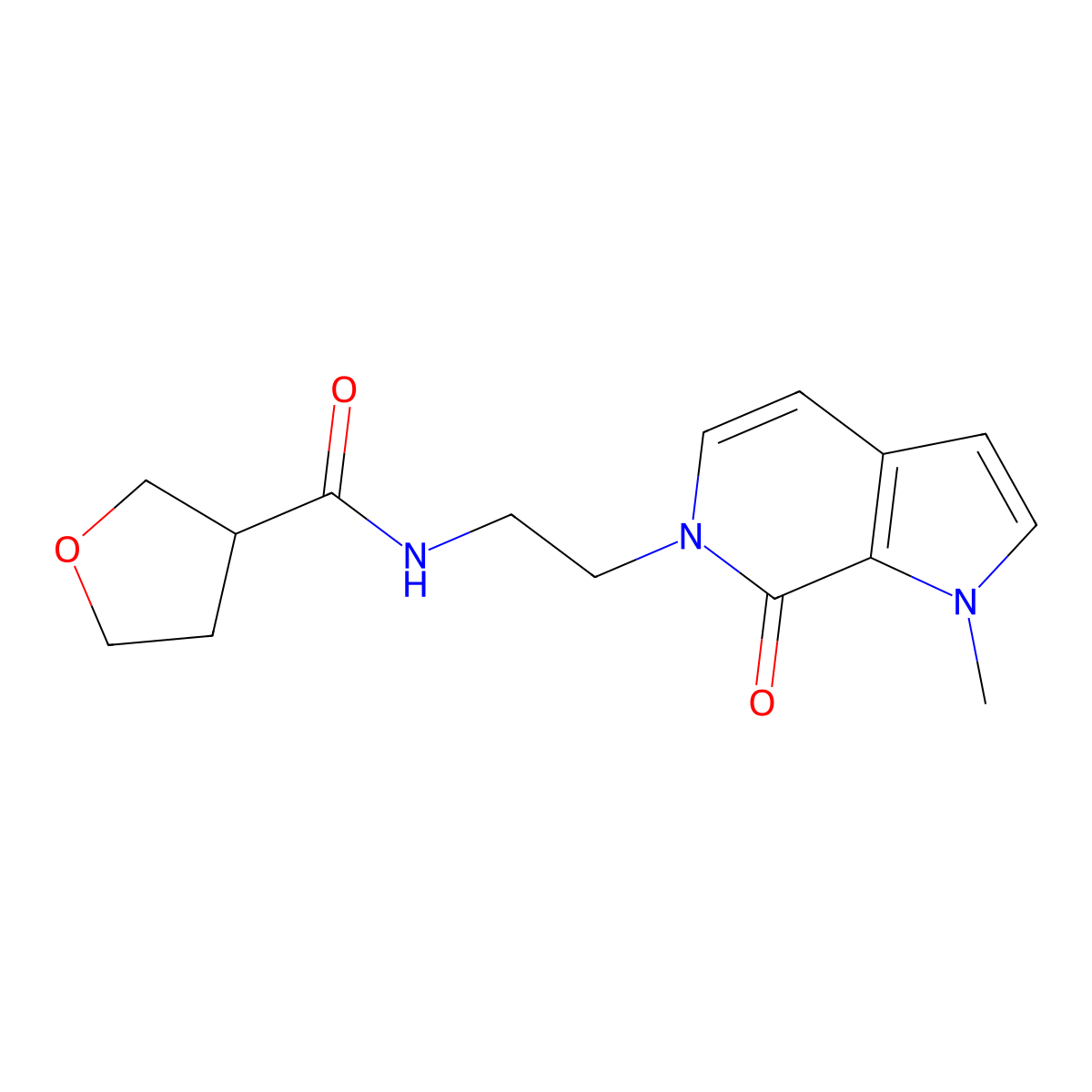 N-(2-(1-methyl-7-oxo-1H-pyrrolo[2,3-c]pyridin-6(7H)-yl)ethyl)tetrahydrofuran-3-carboxamide molecular structure, CAS 2034460-55-2