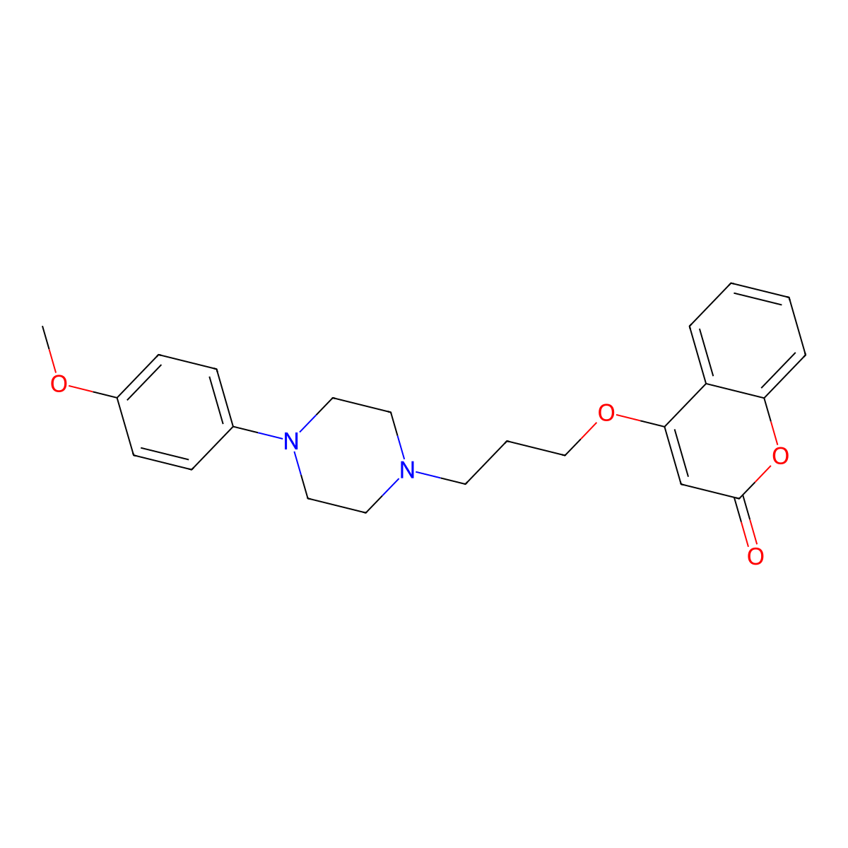 4-(3-(4-(4-methoxyphenyl)piperazin-1-yl)propoxy)-2H-chromen-2-one molecular structure, CAS 2034460-62-1