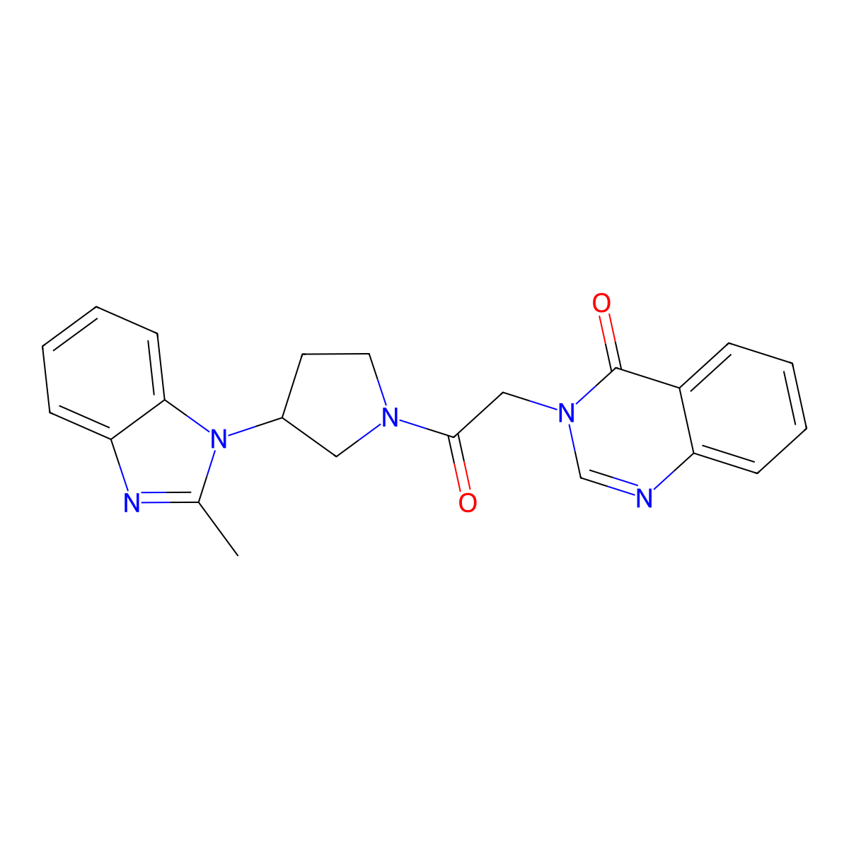3-(2-(3-(2-methyl-1H-benzo[d]imidazol-1-yl)pyrrolidin-1-yl)-2-oxoethyl)quinazolin-4(3H)-one molecular structure, CAS 2034460-68-7