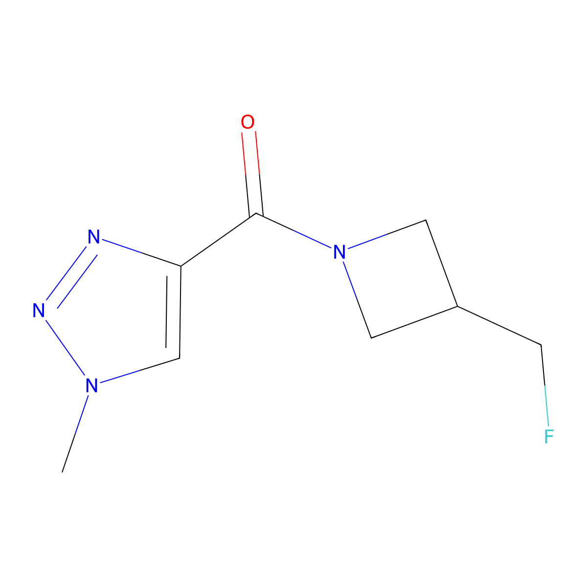 (3-(fluoromethyl)azetidin-1-yl)(1-methyl-1H-1,2,3-triazol-4-yl)methanone molecular structure, CAS 2034460-96-1
