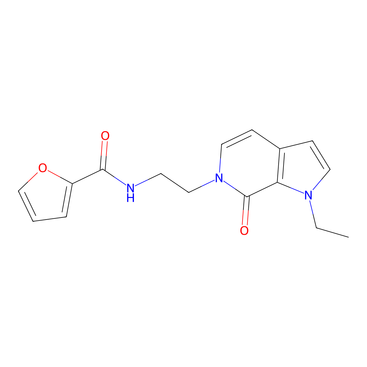 N-(2-(1-ethyl-7-oxo-1H-pyrrolo[2,3-c]pyridin-6(7H)-yl)ethyl)furan-2-carboxamide molecular structure, CAS 2034461-02-2