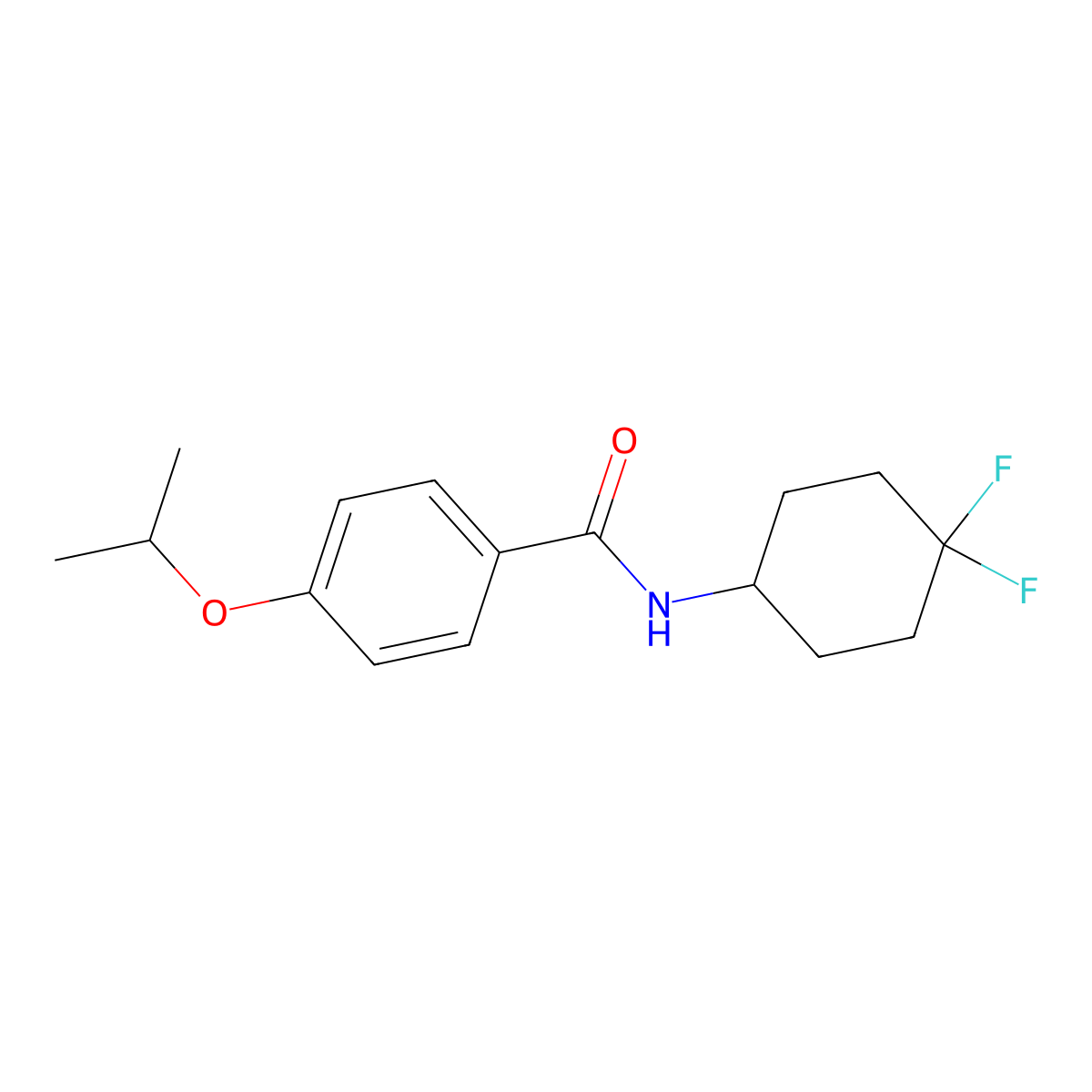 N-(4,4-difluorocyclohexyl)-4-isopropoxybenzamide molecular structure, CAS 2034461-26-0