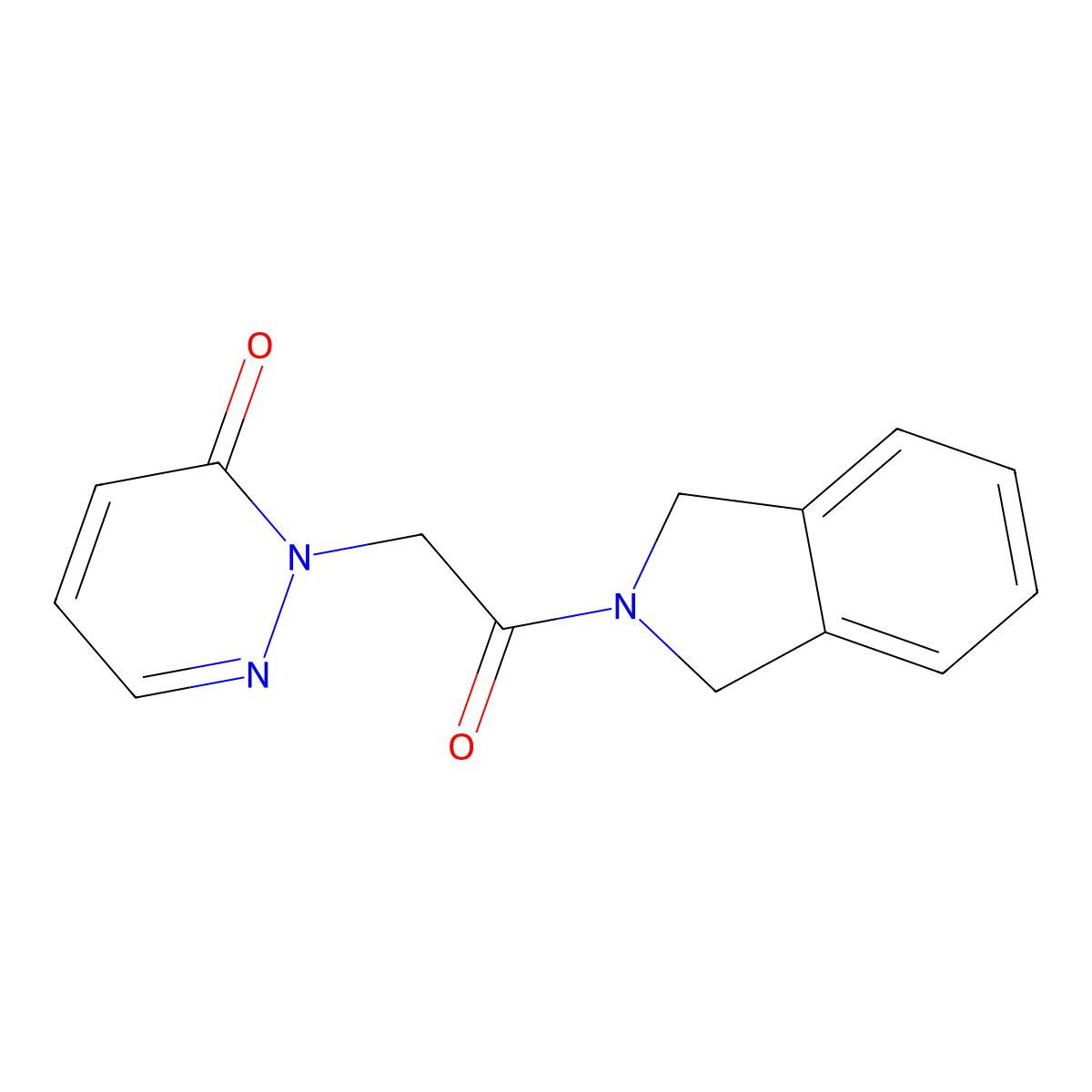 2-(2-(isoindolin-2-yl)-2-oxoethyl)pyridazin-3(2H)-one molecular structure, CAS 2034461-46-4