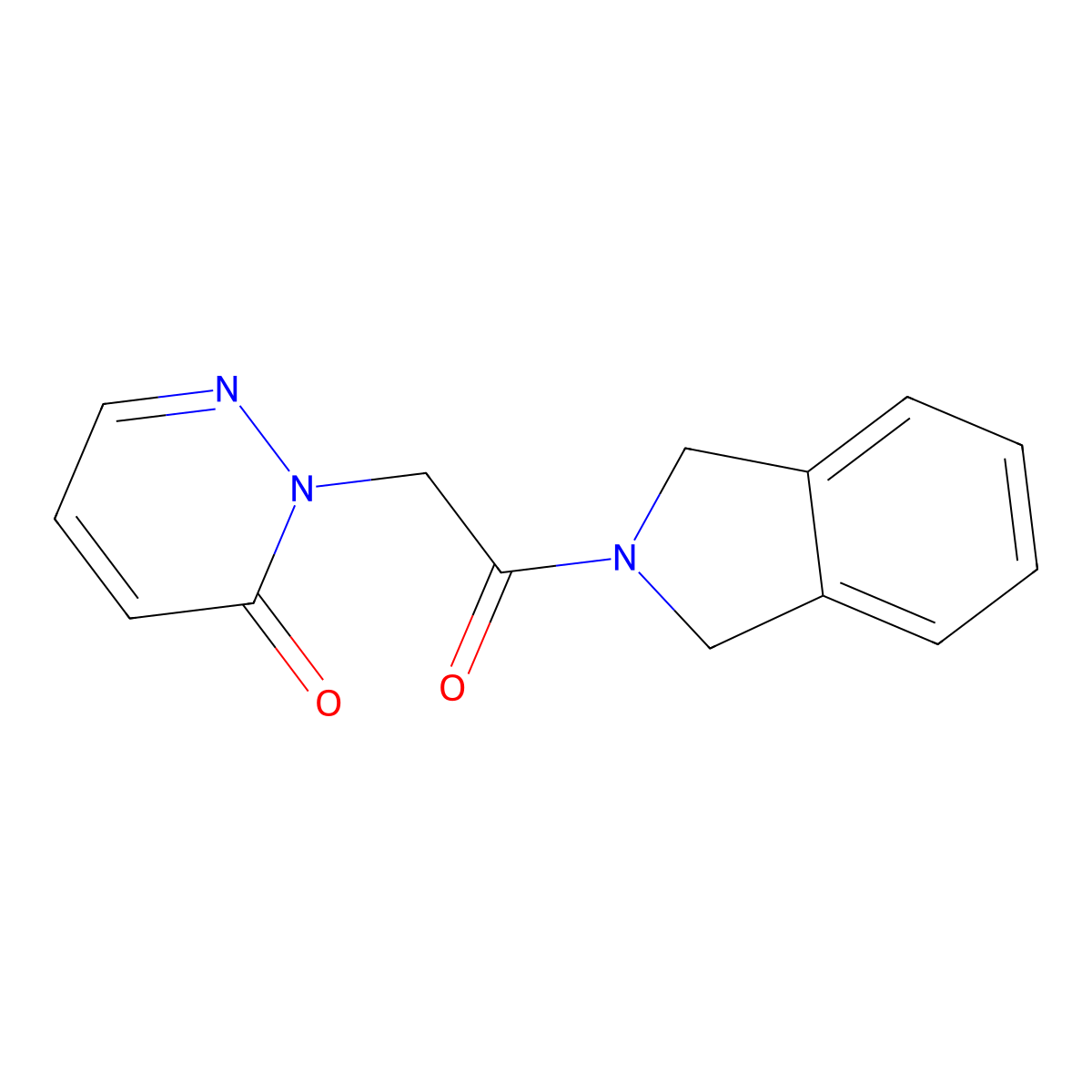 2-(2-(isoindolin-2-yl)-2-oxoethyl)pyridazin-3(2H)-one molecular structure, CAS 2034461-46-4