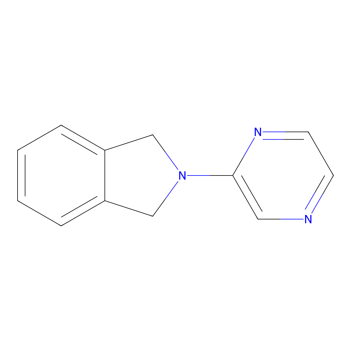 2-(Pyrazin-2-yl)isoindoline molecular structure, CAS 2034461-59-9