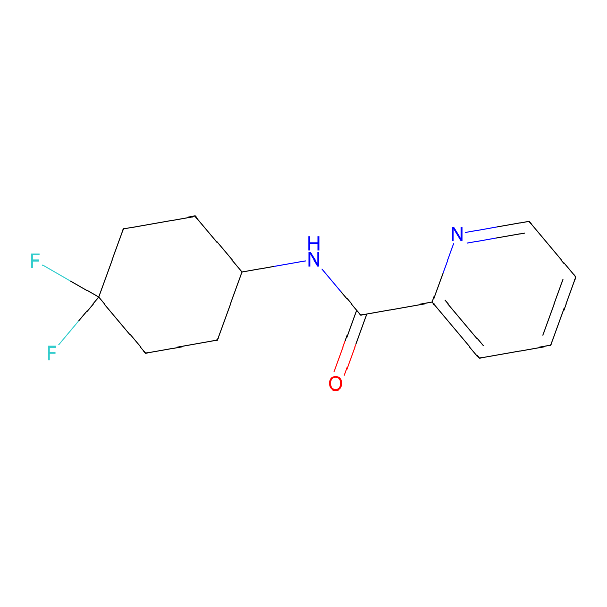 N-(4,4-difluorocyclohexyl)picolinamide molecular structure, CAS 2034461-69-1