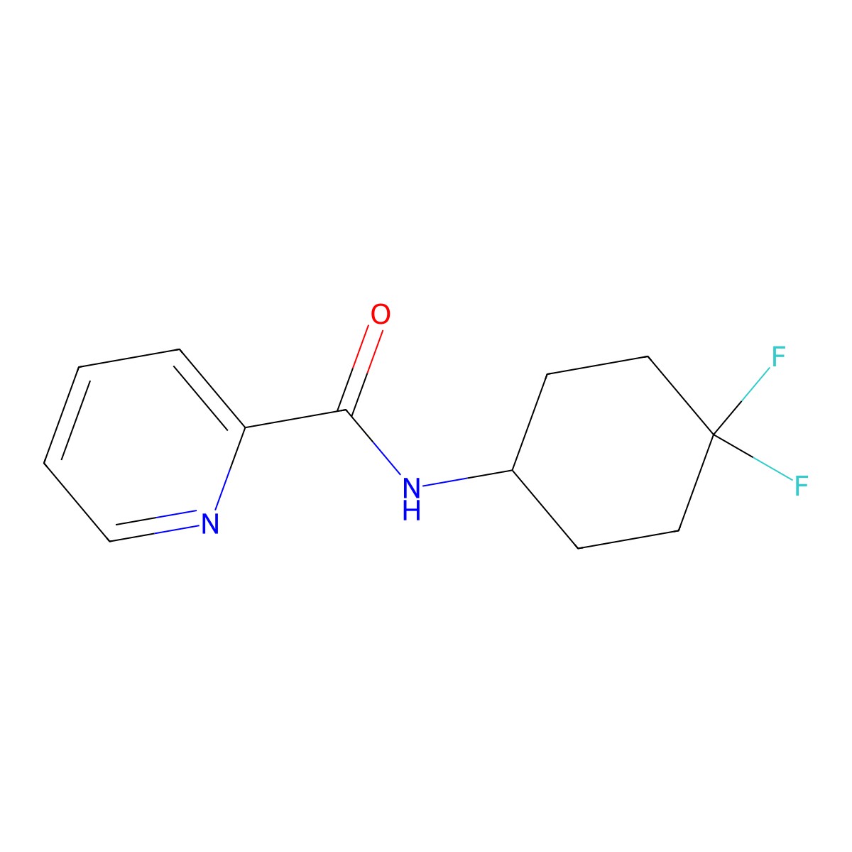 N-(4,4-difluorocyclohexyl)picolinamide molecular structure, CAS 2034461-69-1