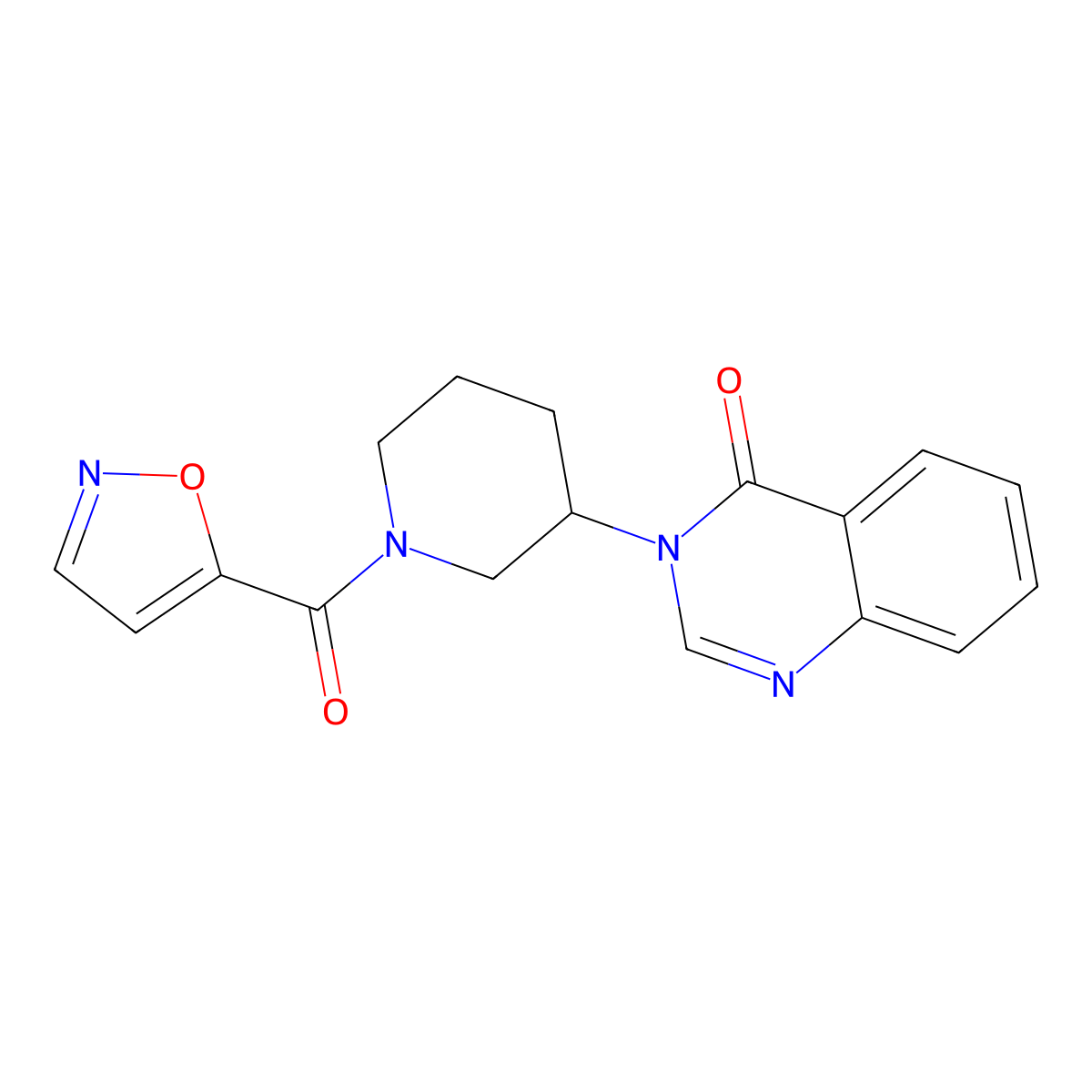 3-(1-(isoxazole-5-carbonyl)piperidin-3-yl)quinazolin-4(3H)-one molecular structure, CAS 2034461-97-5