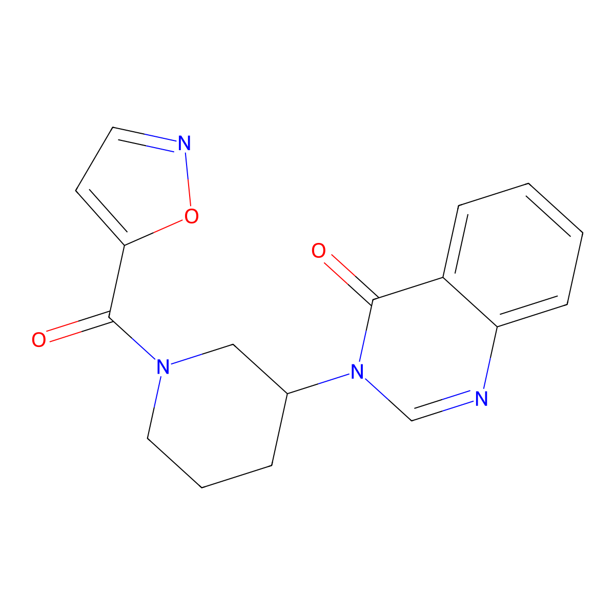 3-(1-(isoxazole-5-carbonyl)piperidin-3-yl)quinazolin-4(3H)-one molecular structure, CAS 2034461-97-5
