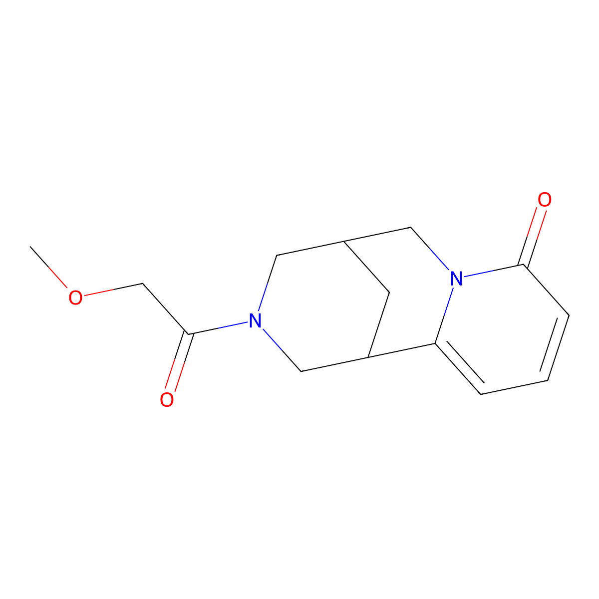 3-(2-methoxyacetyl)-3,4,5,6-tetrahydro-1H-1,5-methanopyrido[1,2-a][1,5]diazocin-8(2H)-one molecular structure, CAS 2034462-26-3