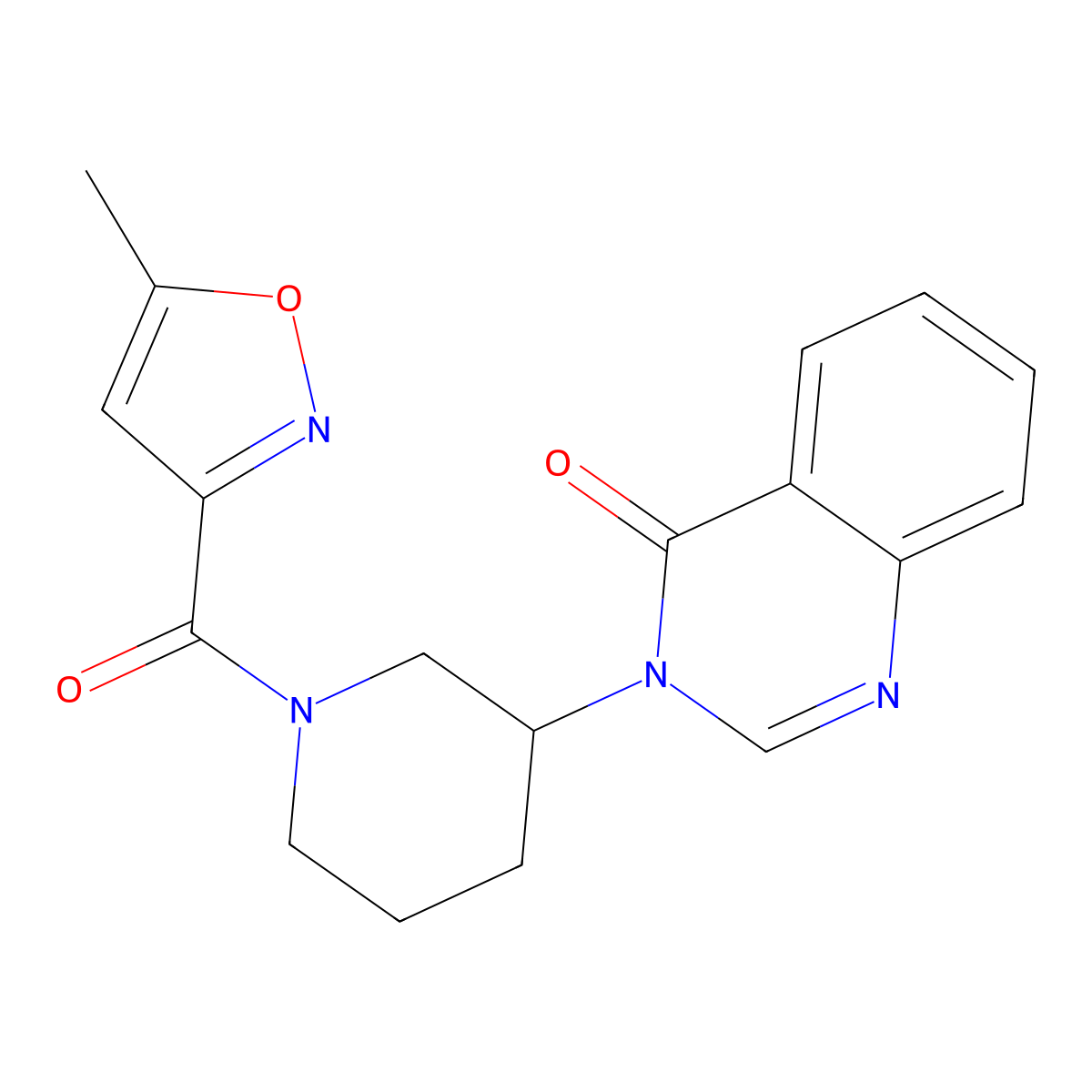 3-(1-(5-methylisoxazole-3-carbonyl)piperidin-3-yl)quinazolin-4(3H)-one molecular structure, CAS 2034462-66-1