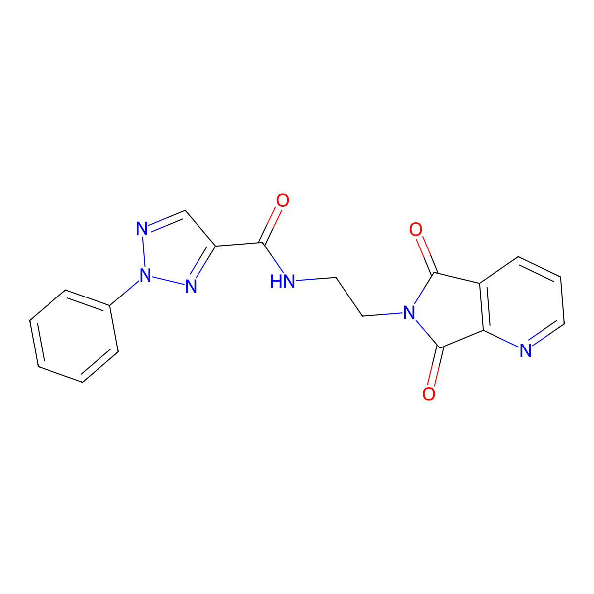 N-(2-(5,7-dioxo-5H-pyrrolo[3,4-b]pyridin-6(7H)-yl)ethyl)-2-phenyl-2H-1,2,3-triazole-4-carboxamide molecular structure, CAS 2034462-69-4