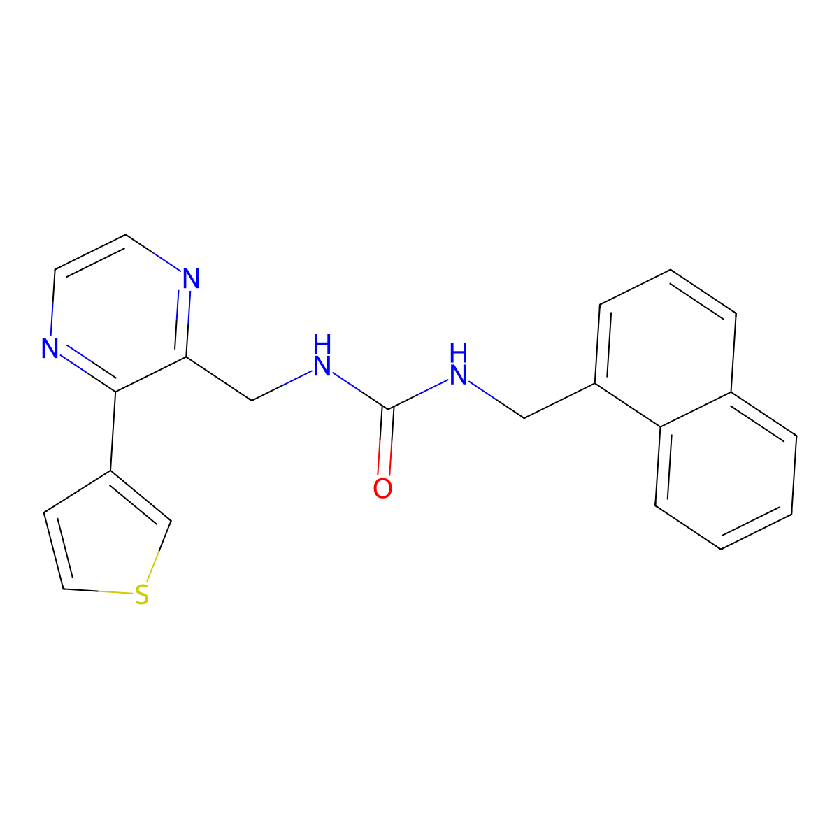 1-(Naphthalen-1-ylmethyl)-3-((3-(thiophen-3-yl)pyrazin-2-yl)methyl)urea molecular structure, CAS 2034462-80-9
