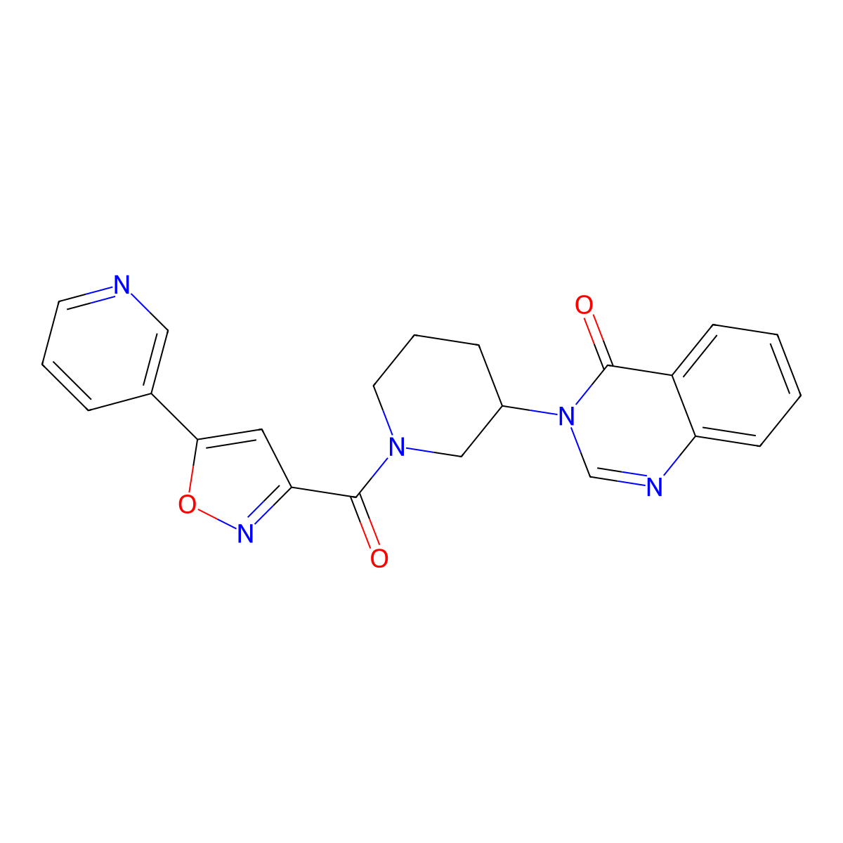 3-(1-(5-(pyridin-3-yl)isoxazole-3-carbonyl)piperidin-3-yl)quinazolin-4(3H)-one molecular structure, CAS 2034462-84-3