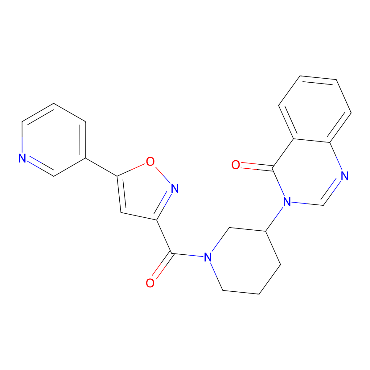 3-(1-(5-(pyridin-3-yl)isoxazole-3-carbonyl)piperidin-3-yl)quinazolin-4(3H)-one molecular structure, CAS 2034462-84-3