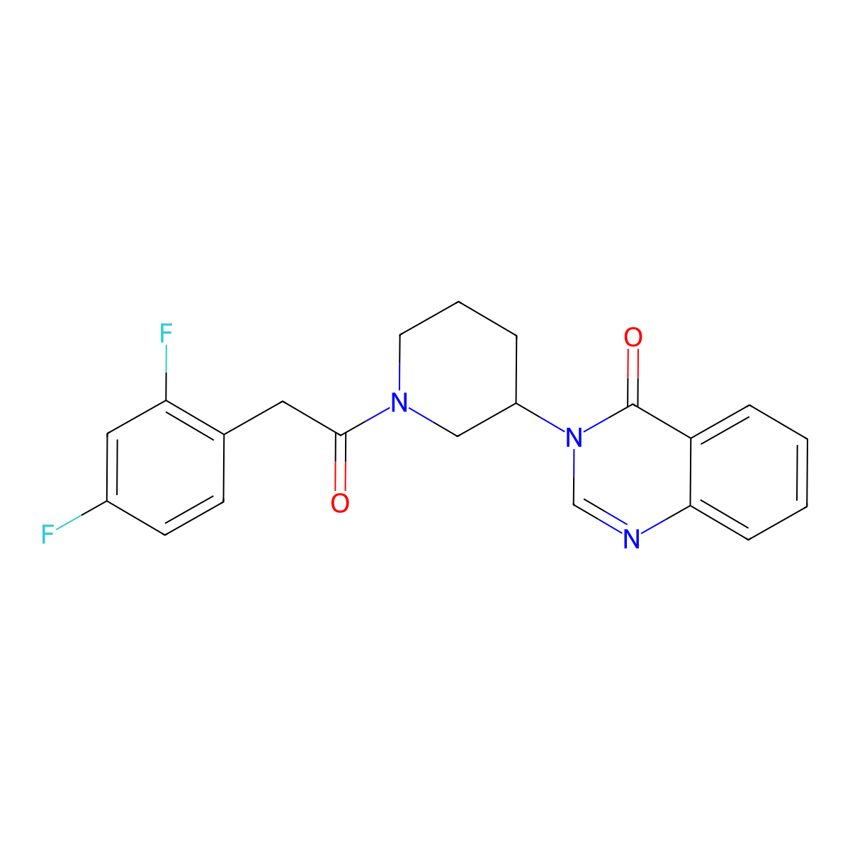 3-(1-(2-(2,4-difluorophenyl)acetyl)piperidin-3-yl)quinazolin-4(3H)-one molecular structure, CAS 2034462-88-7