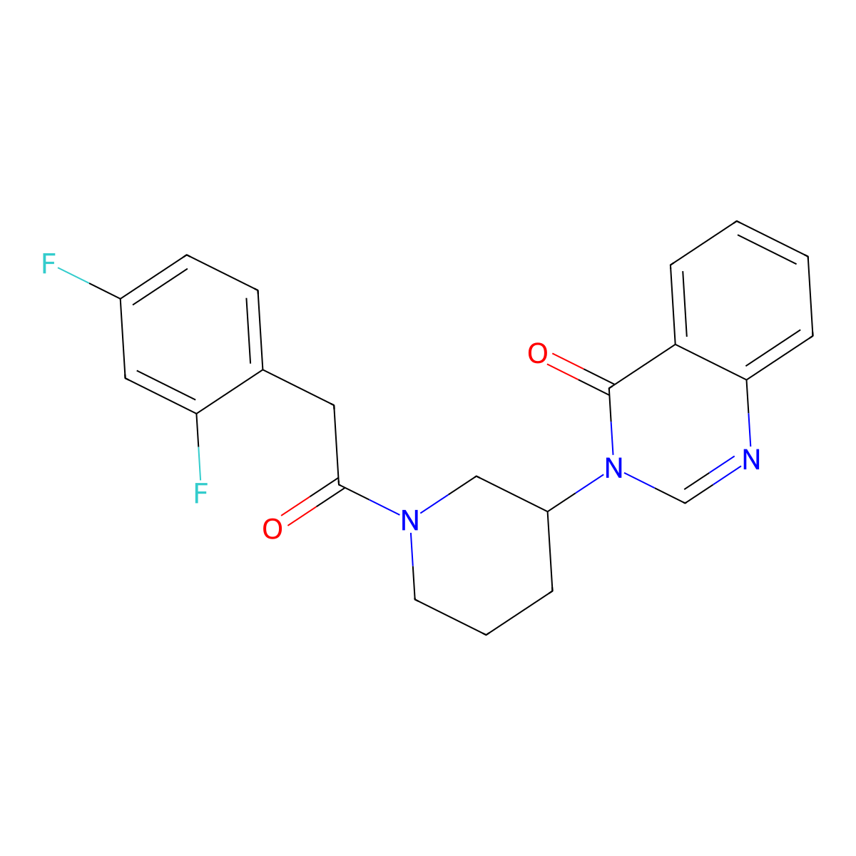 3-(1-(2-(2,4-difluorophenyl)acetyl)piperidin-3-yl)quinazolin-4(3H)-one molecular structure, CAS 2034462-88-7
