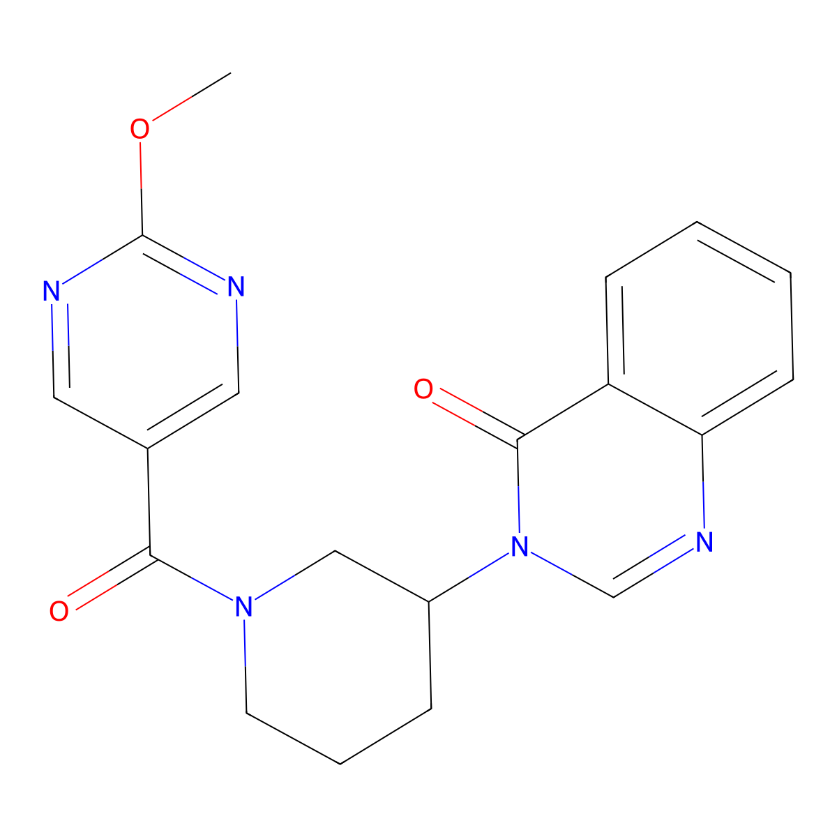 3-(1-(2-methoxypyrimidine-5-carbonyl)piperidin-3-yl)quinazolin-4(3H)-one molecular structure, CAS 2034462-97-8