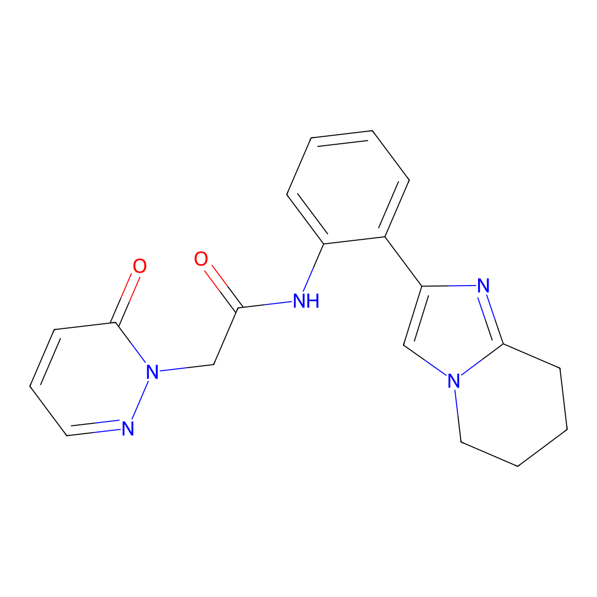 2-(6-oxopyridazin-1(6H)-yl)-N-(2-(5,6,7,8-tetrahydroimidazo[1,2-a]pyridin-2-yl)phenyl)acetamide molecular structure, CAS 2034463-46-0