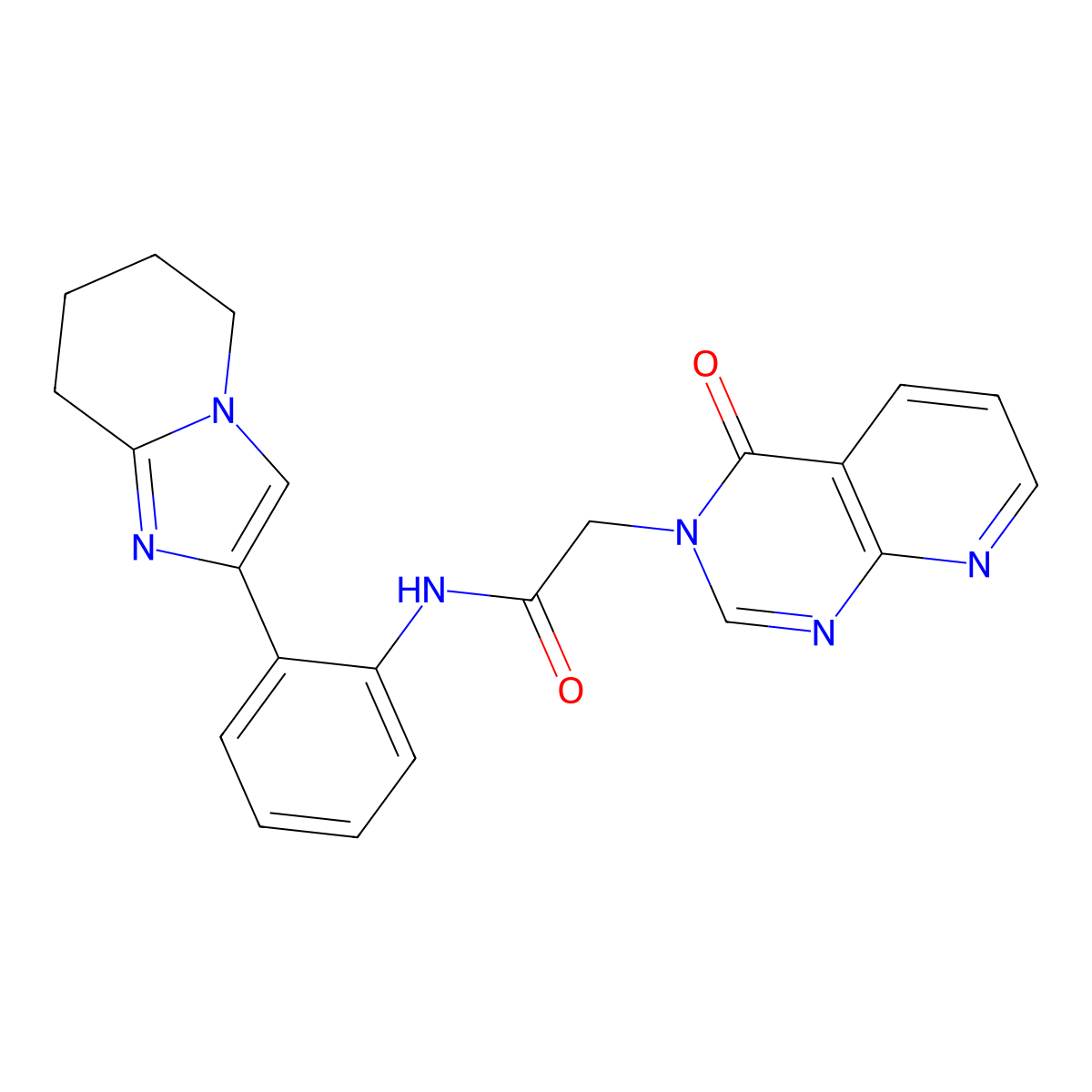 2-(4-oxopyrido[2,3-d]pyrimidin-3(4H)-yl)-N-(2-(5,6,7,8-tetrahydroimidazo[1,2-a]pyridin-2-yl)phenyl)acetamide molecular structure, CAS 2034463-88-0