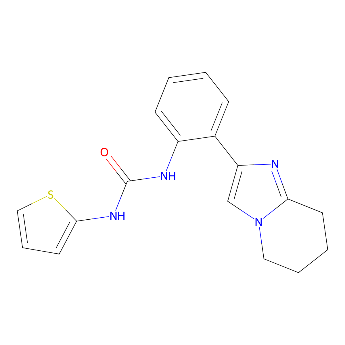 1-(2-(5,6,7,8-Tetrahydroimidazo[1,2-a]pyridin-2-yl)phenyl)-3-(thiophen-2-yl)urea molecular structure, CAS 2034463-96-0