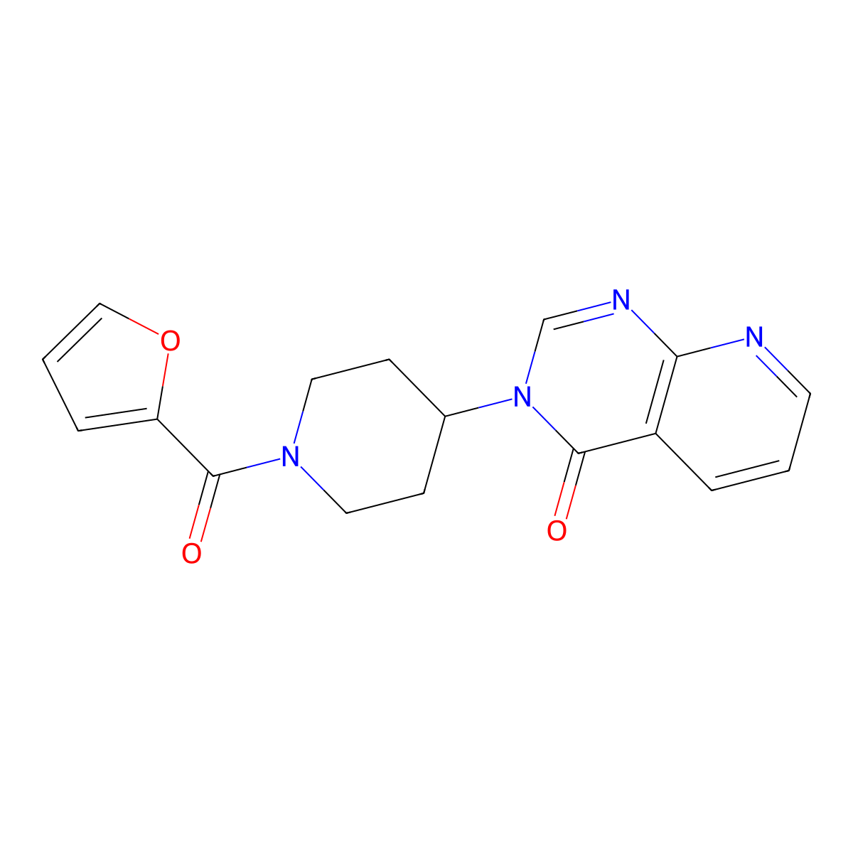 3-(1-(furan-2-carbonyl)piperidin-4-yl)pyrido[2,3-d]pyrimidin-4(3H)-one molecular structure, CAS 2034464-06-5