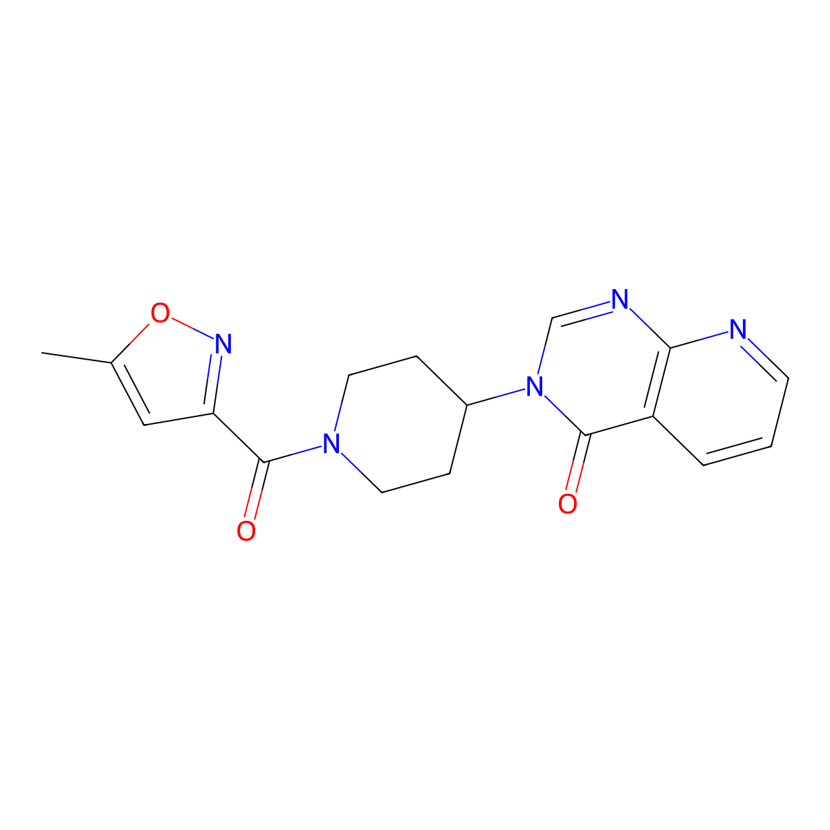 3-(1-(5-methylisoxazole-3-carbonyl)piperidin-4-yl)pyrido[2,3-d]pyrimidin-4(3H)-one molecular structure, CAS 2034464-22-5