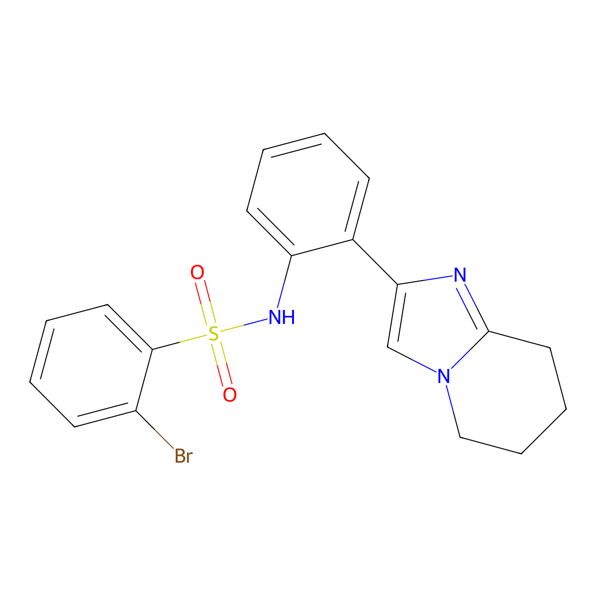 2-bromo-N-(2-(5,6,7,8-tetrahydroimidazo[1,2-a]pyridin-2-yl)phenyl)benzenesulfonamide molecular structure, CAS 2034464-26-9