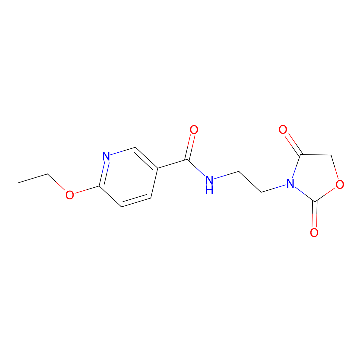 N-(2-(2,4-dioxooxazolidin-3-yl)ethyl)-6-ethoxynicotinamide molecular structure, CAS 2034464-73-6
