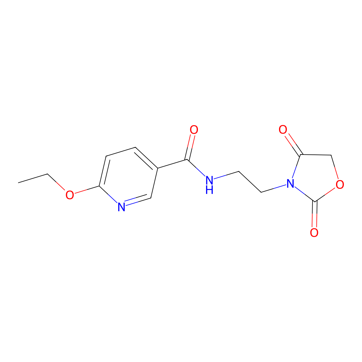 N-(2-(2,4-dioxooxazolidin-3-yl)ethyl)-6-ethoxynicotinamide molecular structure, CAS 2034464-73-6