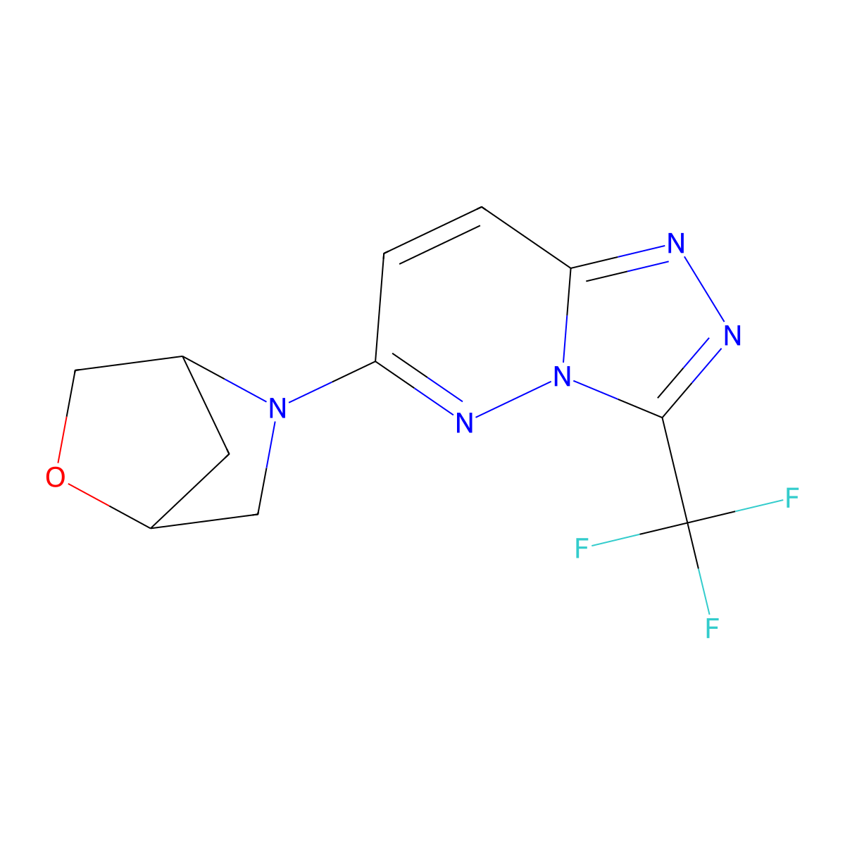 5-[3-(Trifluoromethyl)-[1,2,4]triazolo[4,3-b]pyridazin-6-yl]-2-oxa-5-azabicyclo[2.2.1]heptane molecular structure, CAS 2034464-86-1