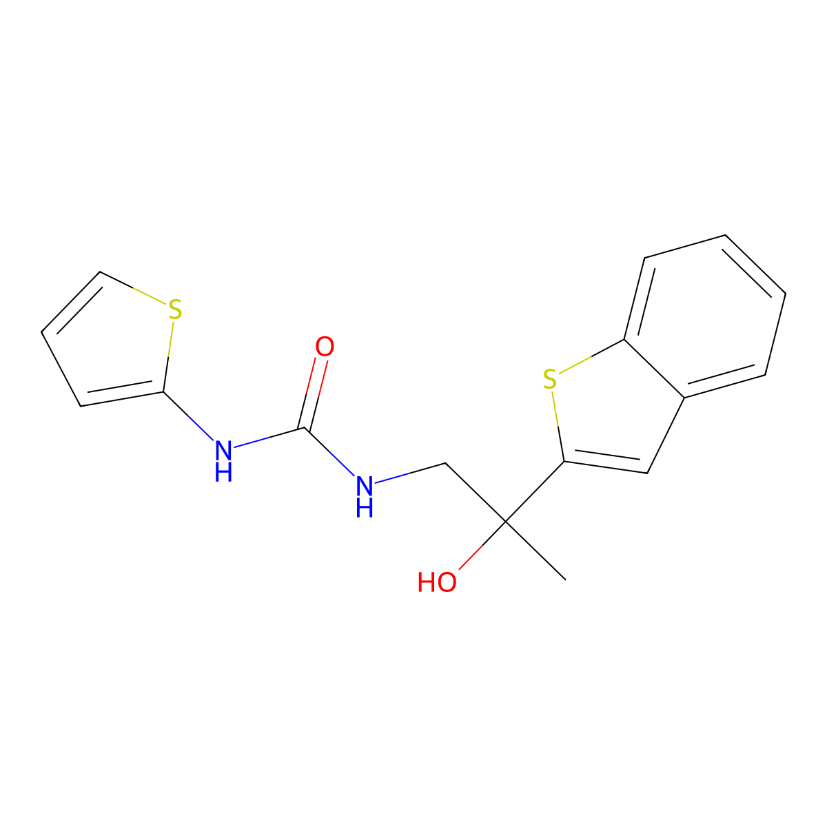 1-(2-(Benzo[b]thiophen-2-yl)-2-hydroxypropyl)-3-(thiophen-2-yl)urea molecular structure, CAS 2034464-88-3