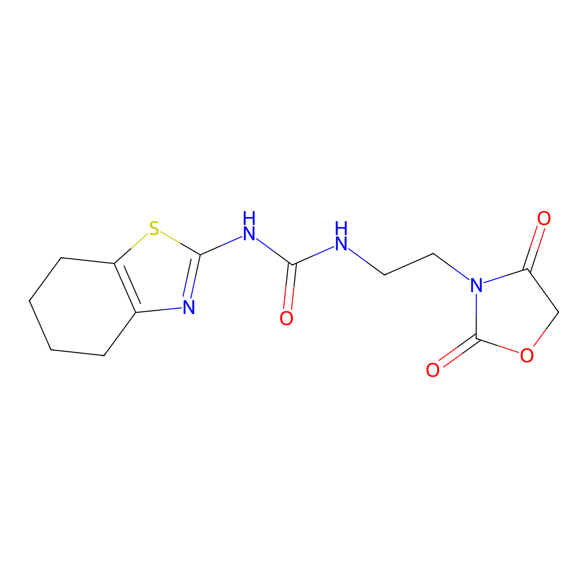 1-(2-(2,4-Dioxooxazolidin-3-yl)ethyl)-3-(4,5,6,7-tetrahydrobenzo[d]thiazol-2-yl)urea molecular structure, CAS 2034464-90-7