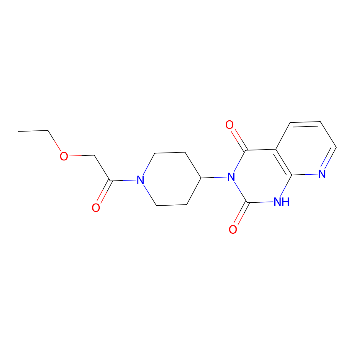 3-(1-(2-ethoxyacetyl)piperidin-4-yl)pyrido[2,3-d]pyrimidine-2,4(1H,3H)-dione molecular structure, CAS 2034465-16-0