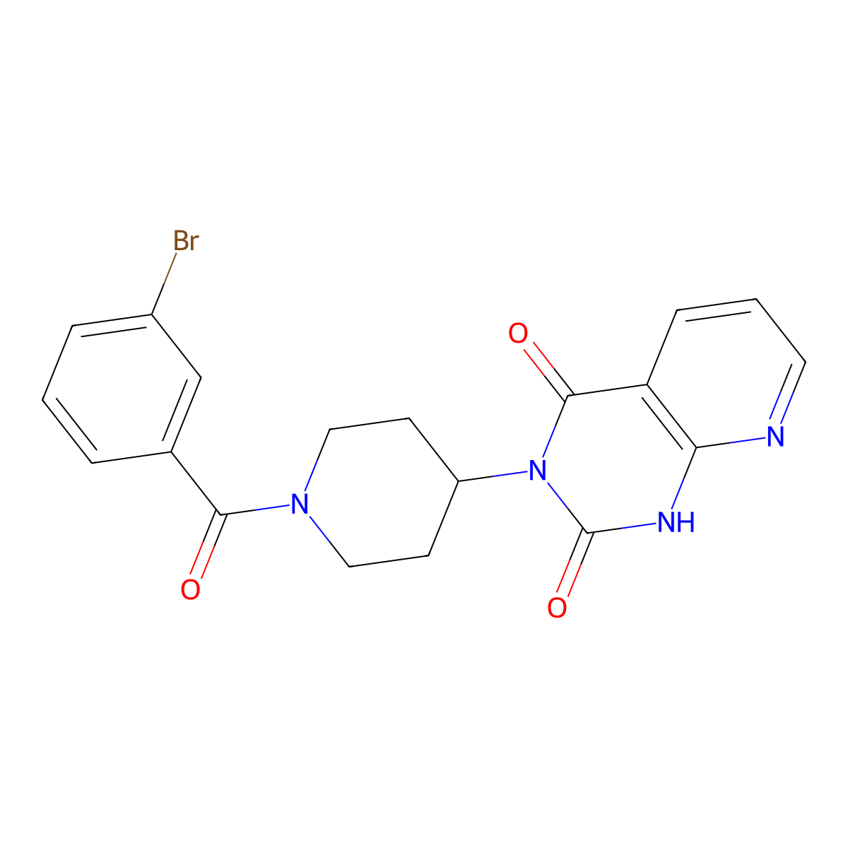3-(1-(3-bromobenzoyl)piperidin-4-yl)pyrido[2,3-d]pyrimidine-2,4(1H,3H)-dione molecular structure, CAS 2034465-31-9