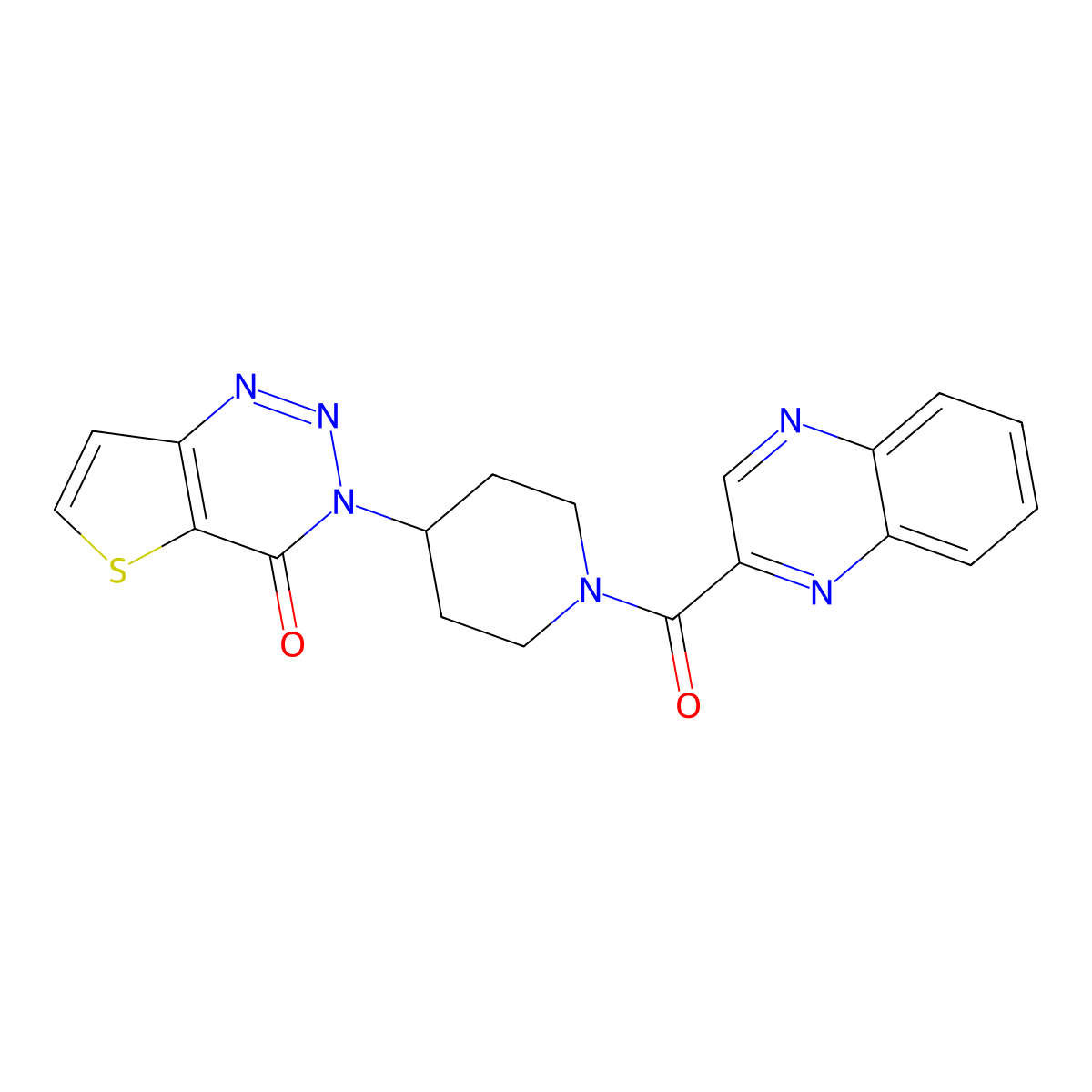 3-(1-(quinoxaline-2-carbonyl)piperidin-4-yl)thieno[3,2-d][1,2,3]triazin-4(3H)-one molecular structure, CAS 2034465-86-4