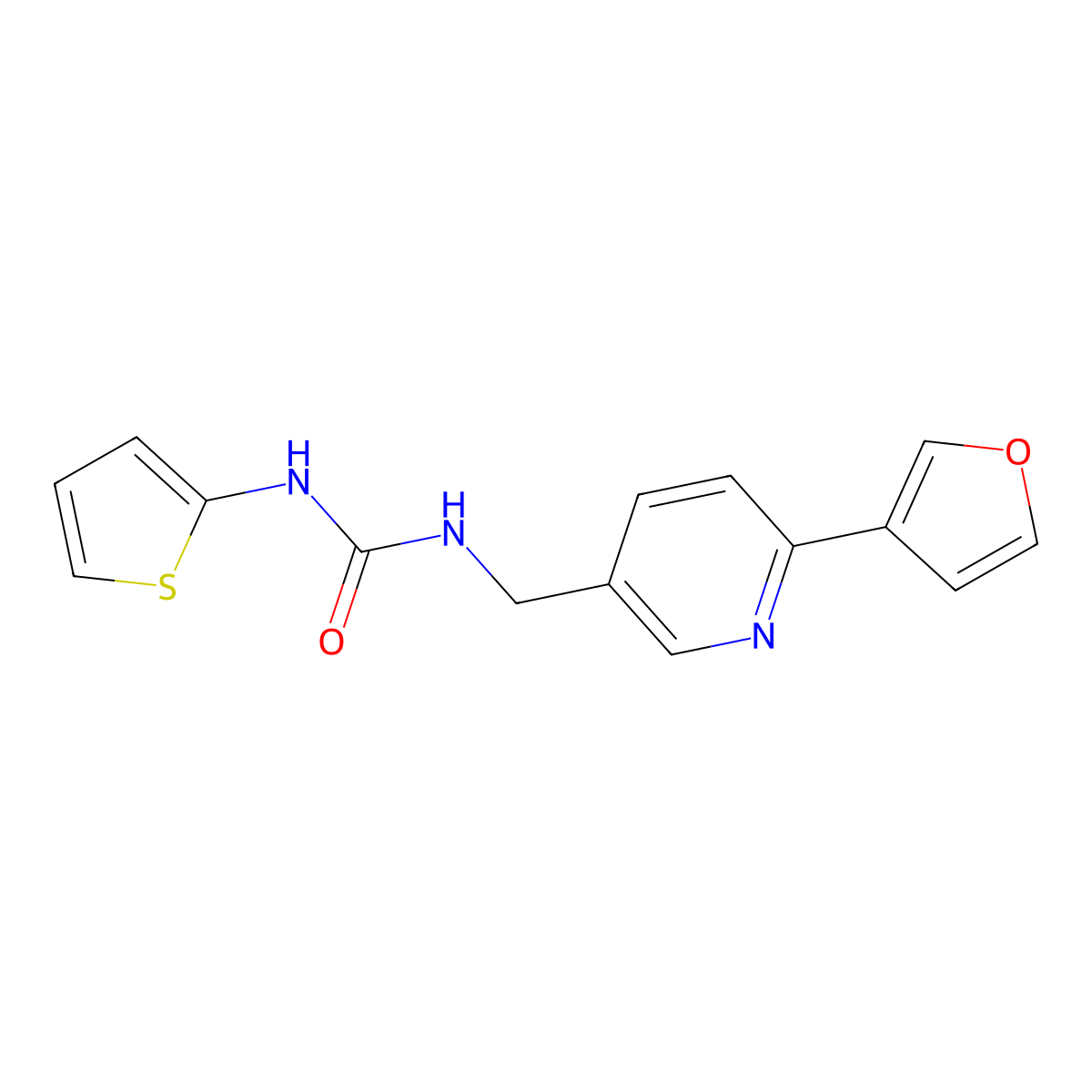 1-((6-(Furan-3-yl)pyridin-3-yl)methyl)-3-(thiophen-2-yl)urea molecular structure, CAS 2034465-89-7