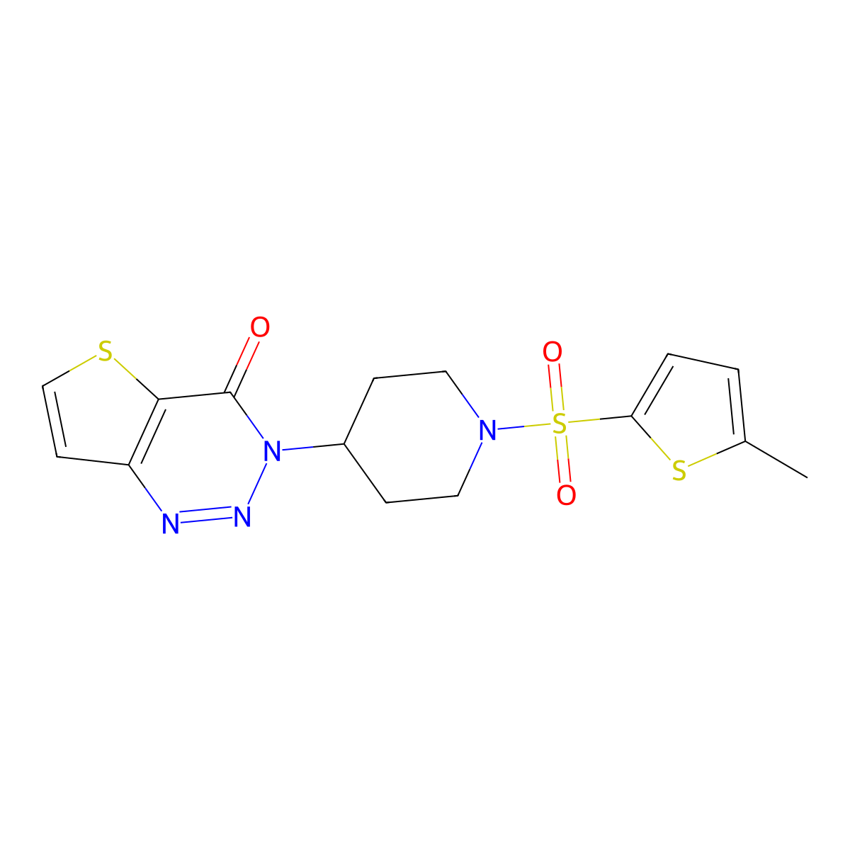 3-(1-((5-methylthiophen-2-yl)sulfonyl)piperidin-4-yl)thieno[3,2-d][1,2,3]triazin-4(3H)-one molecular structure, CAS 2034465-94-4