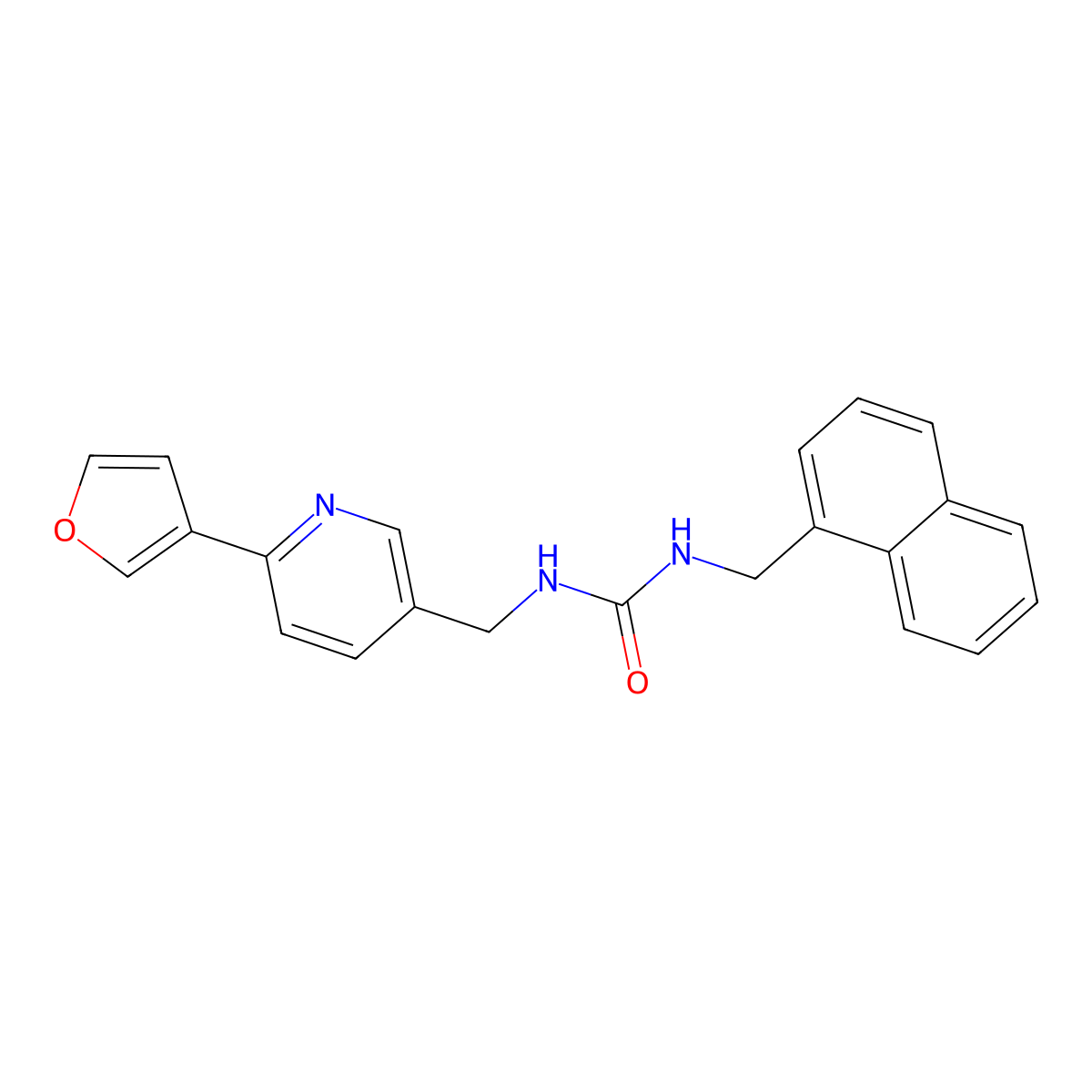 1-((6-(Furan-3-yl)pyridin-3-yl)methyl)-3-(naphthalen-1-ylmethyl)urea molecular structure, CAS 2034466-08-3