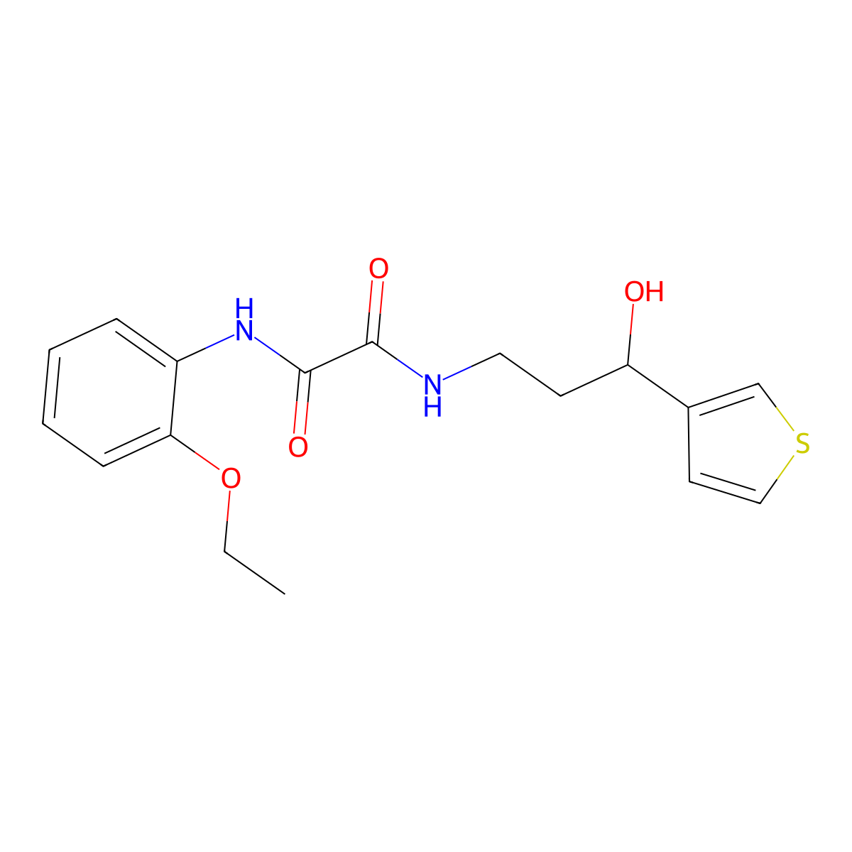 N1-(2-ethoxyphenyl)-N2-(3-hydroxy-3-(thiophen-3-yl)propyl)oxalamide molecular structure, CAS 2034466-48-1