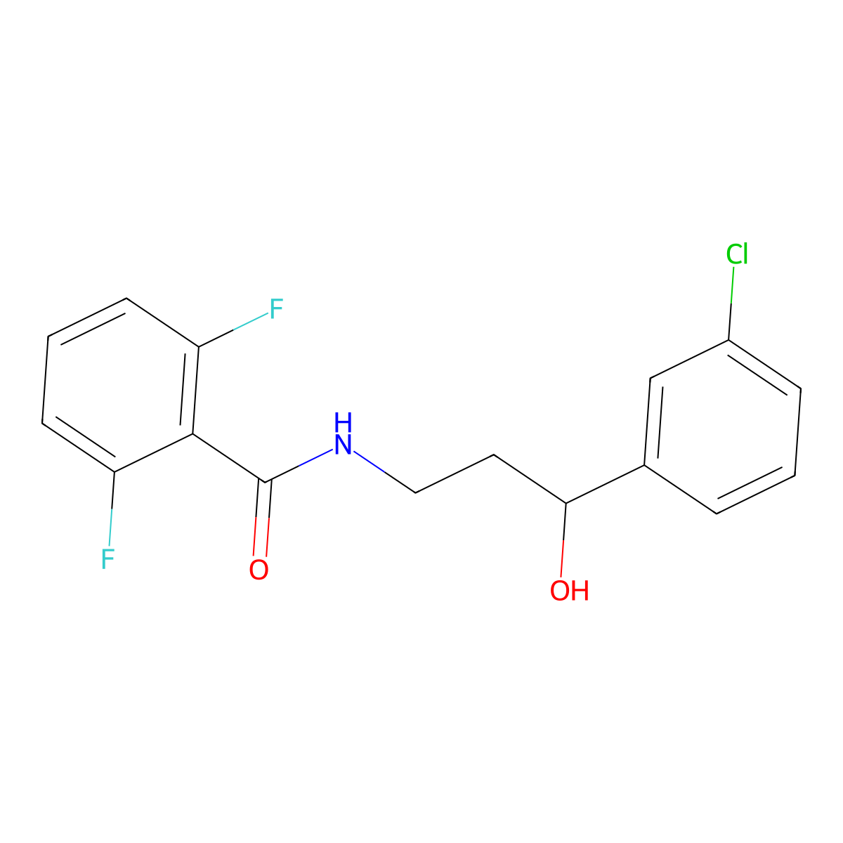 N-[3-(3-chlorophenyl)-3-hydroxypropyl]-2,6-difluorobenzamide molecular structure, CAS 2034466-72-1