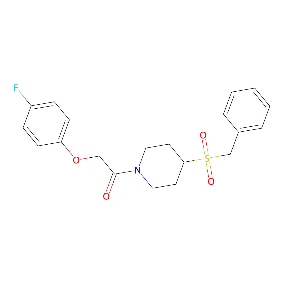 1-(4-(Benzylsulfonyl)piperidin-1-yl)-2-(4-fluorophenoxy)ethanone molecular structure, CAS 2034467-09-7