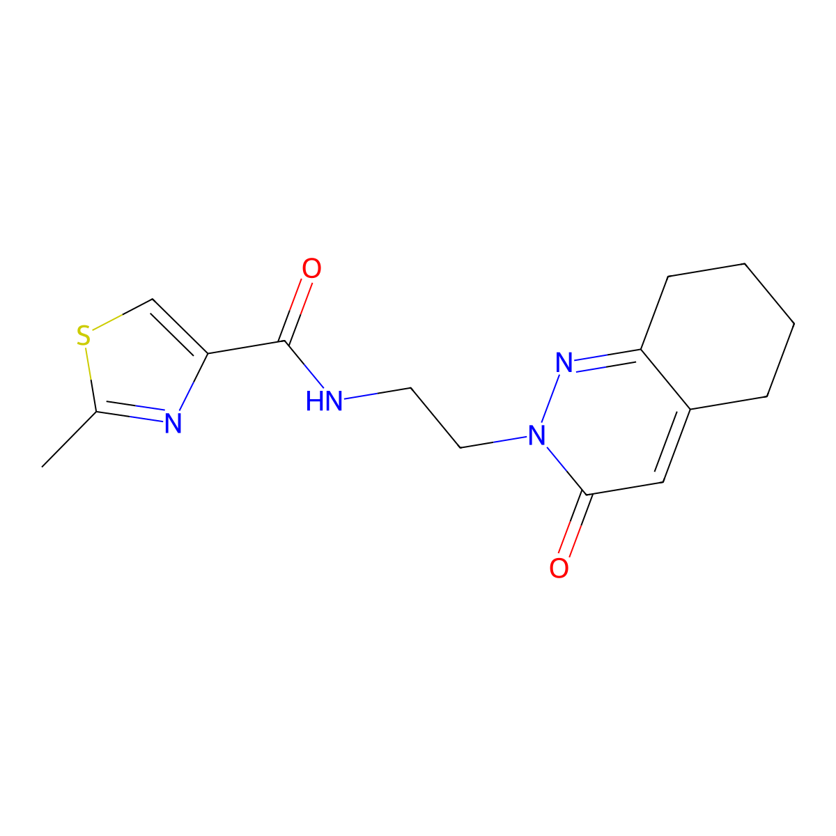 2-methyl-N-(2-(3-oxo-5,6,7,8-tetrahydrocinnolin-2(3H)-yl)ethyl)thiazole-4-carboxamide molecular structure, CAS 2034467-75-7