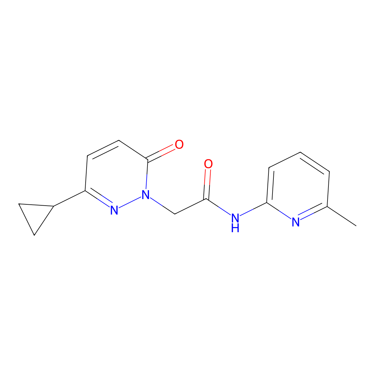 2-(3-cyclopropyl-6-oxopyridazin-1(6H)-yl)-N-(6-methylpyridin-2-yl)acetamide molecular structure, CAS 2034468-26-1