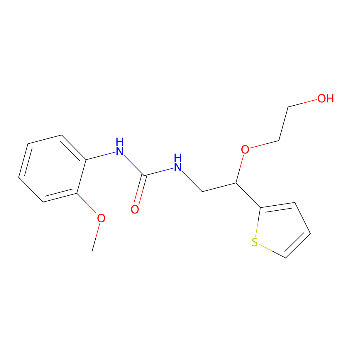 1-(2-(2-Hydroxyethoxy)-2-(thiophen-2-yl)ethyl)-3-(2-methoxyphenyl)urea molecular structure, CAS 2034468-58-9