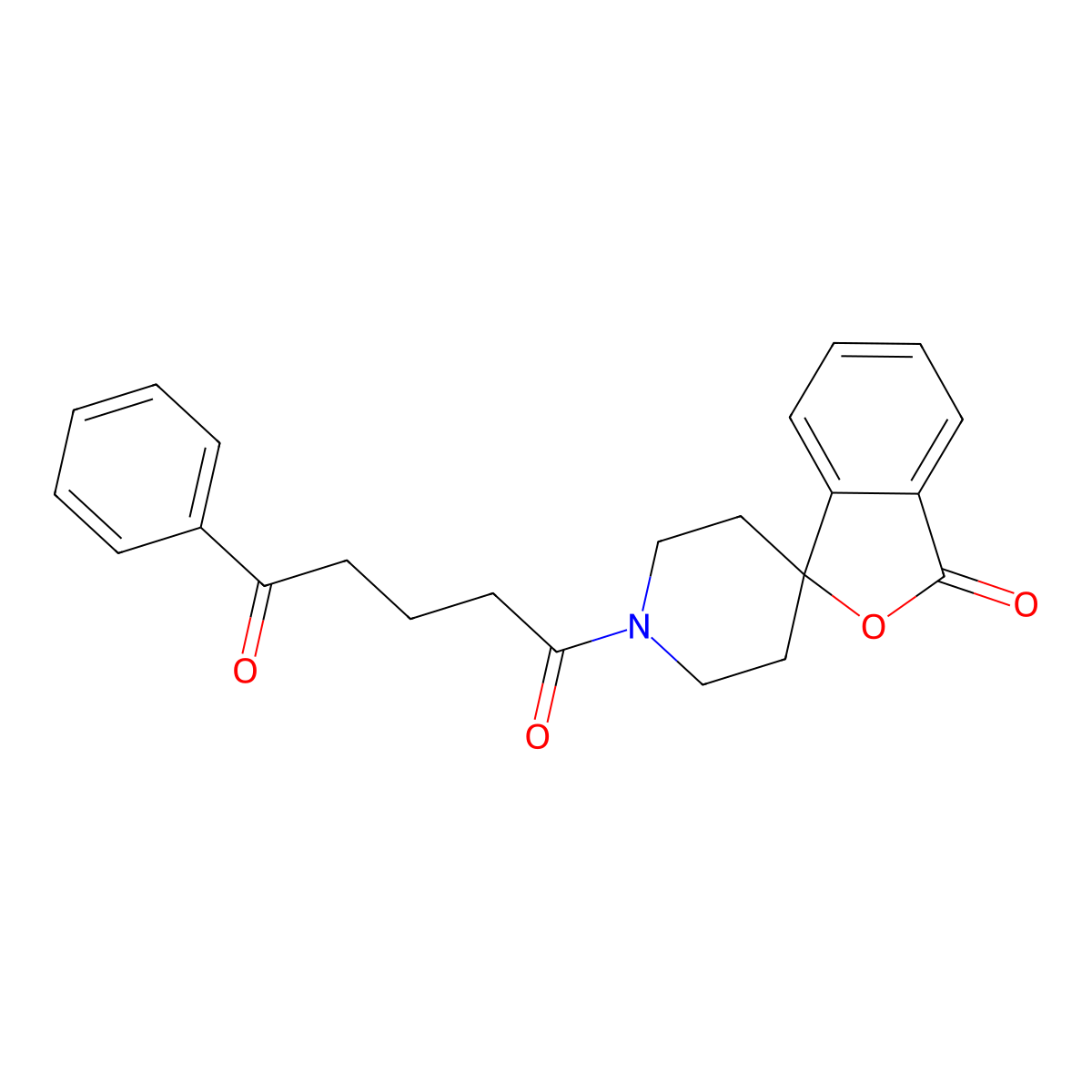 1-{3-oxo-3H-spiro[2-benzofuran-1,4'-piperidine]-1'-yl}-5-phenylpentane-1,5-dione molecular structure, CAS 2034468-62-5